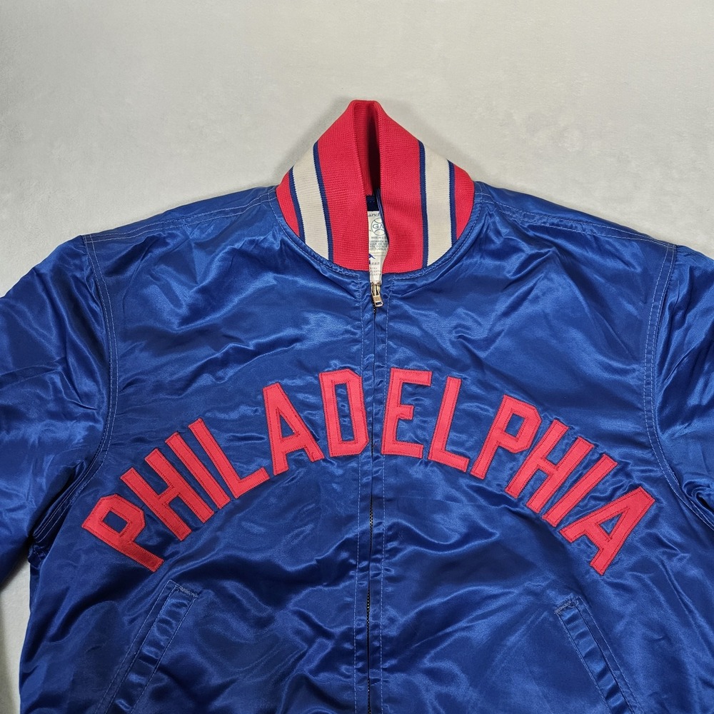 Scott and Company Philadelphia‎ Phillies Windbreaker Jacket Red Blue White Sz 44 - Picture 2 of 7